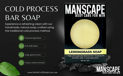 Cold Process Bar Soap - MANSCAPE Lemongrass